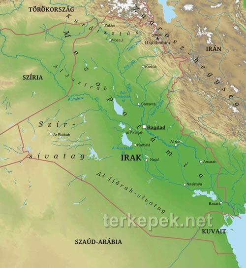 Irak domborzata és vízrajza
