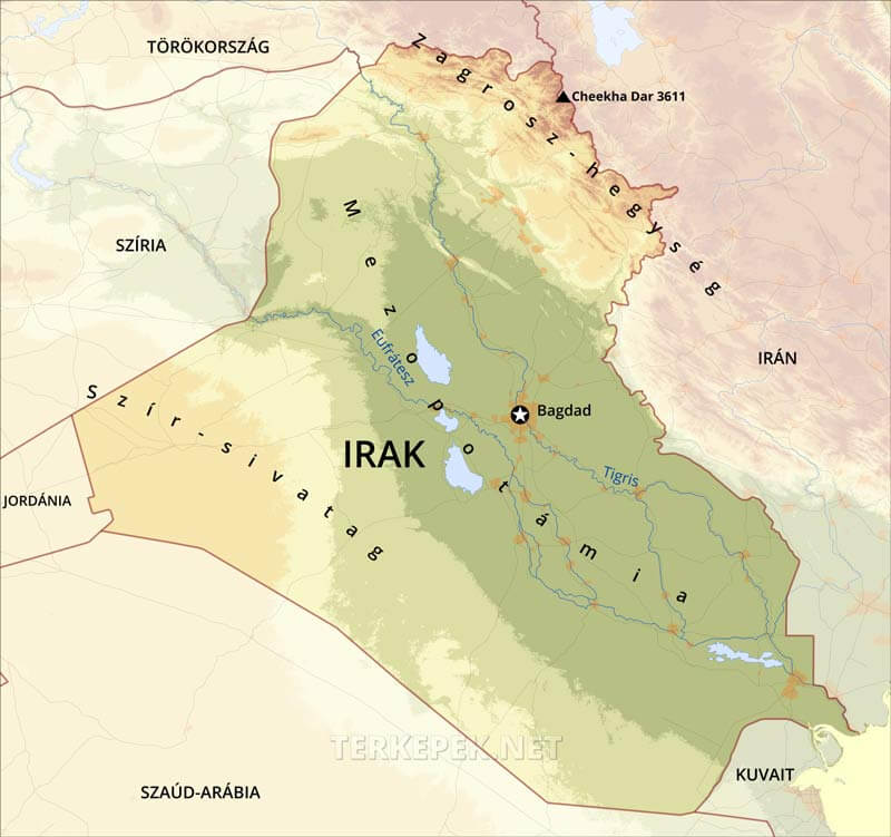 Irak térkép